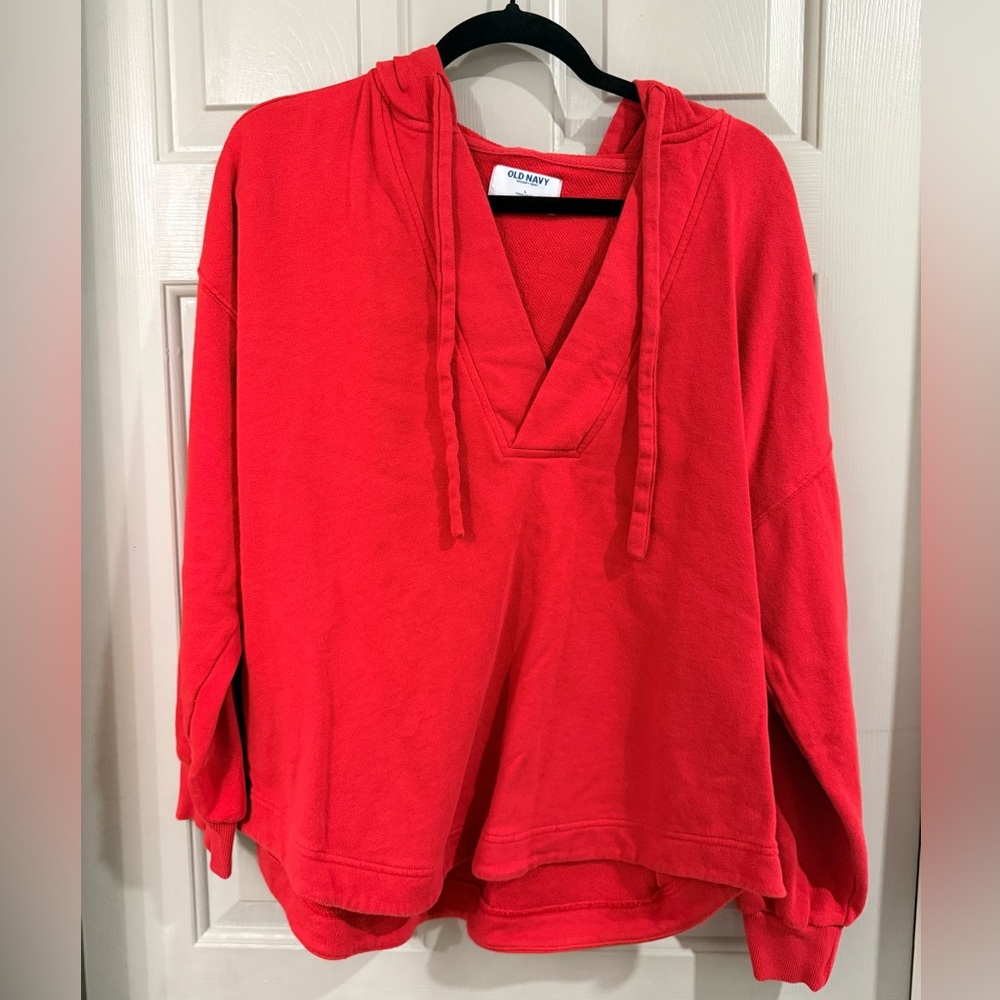 Bright Red Pullover Hoodie